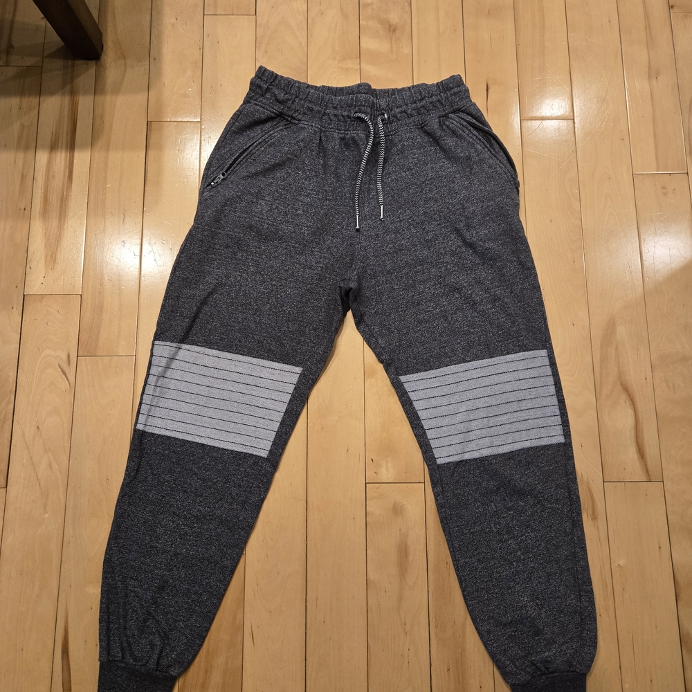 Men's Gray Joggers with Striped Accents